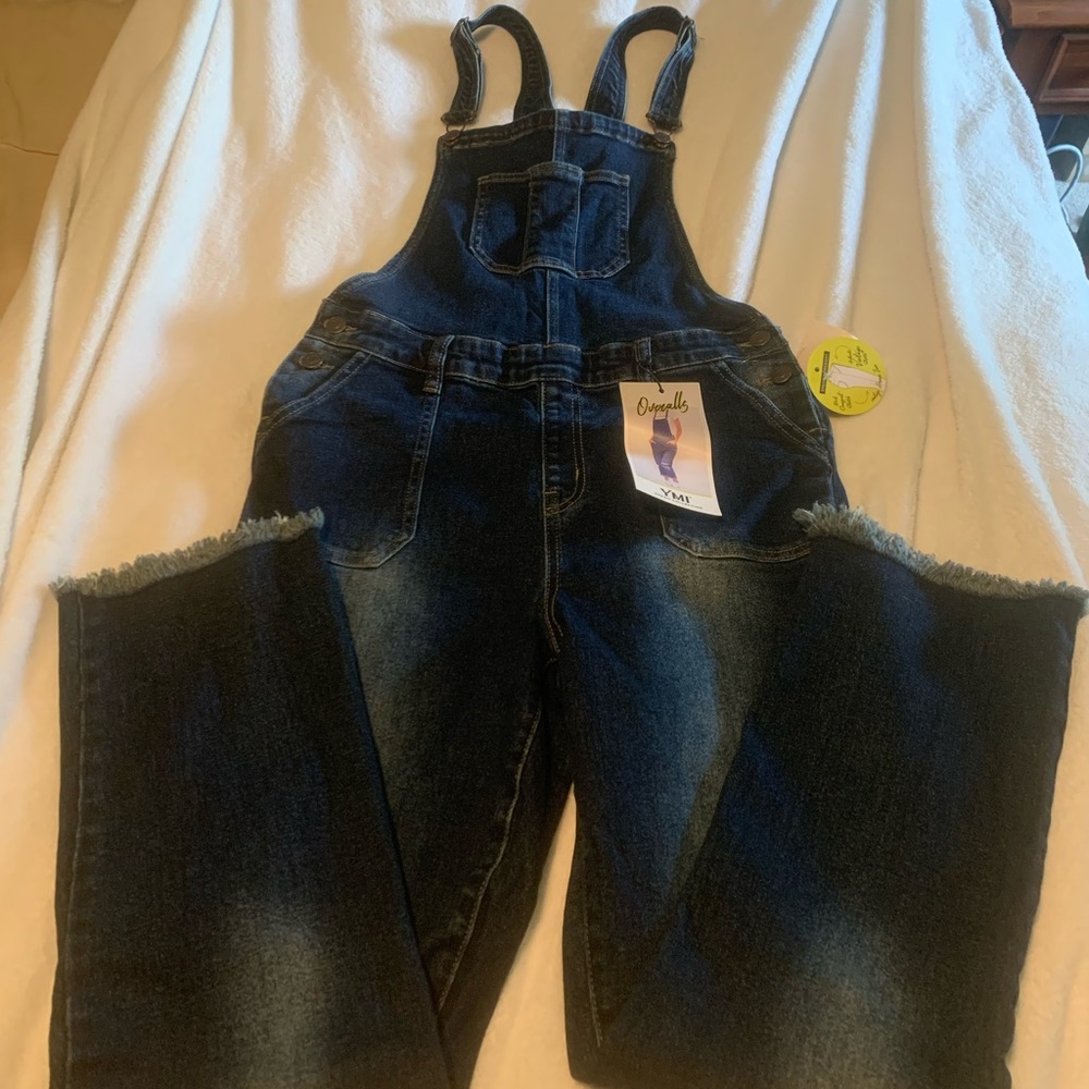 YMI Denim Overalls NWT Size Medium (8-10)